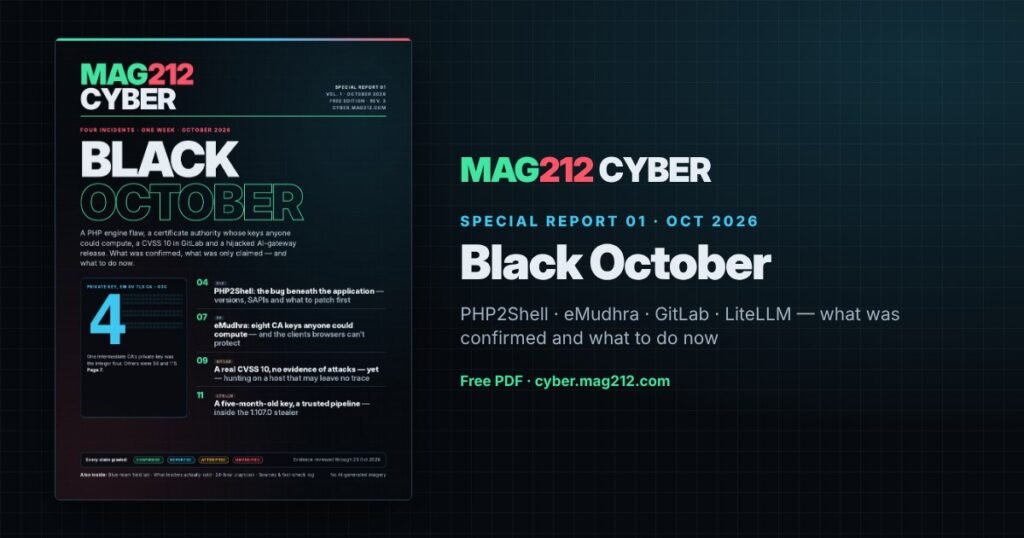 MAG212 CYBER Black October 2026, Special Report 01