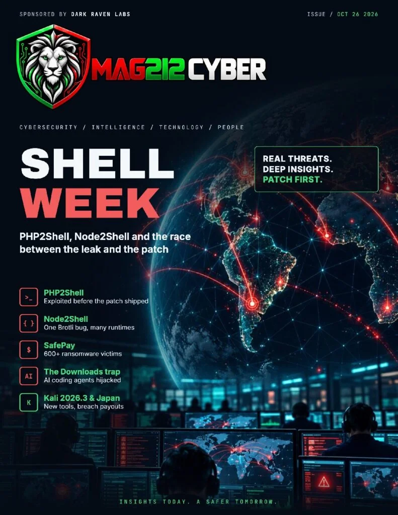 Shell Week: MAG212 CYBER edition cover, 26 October 2026, PHP2Shell and Node2Shell
